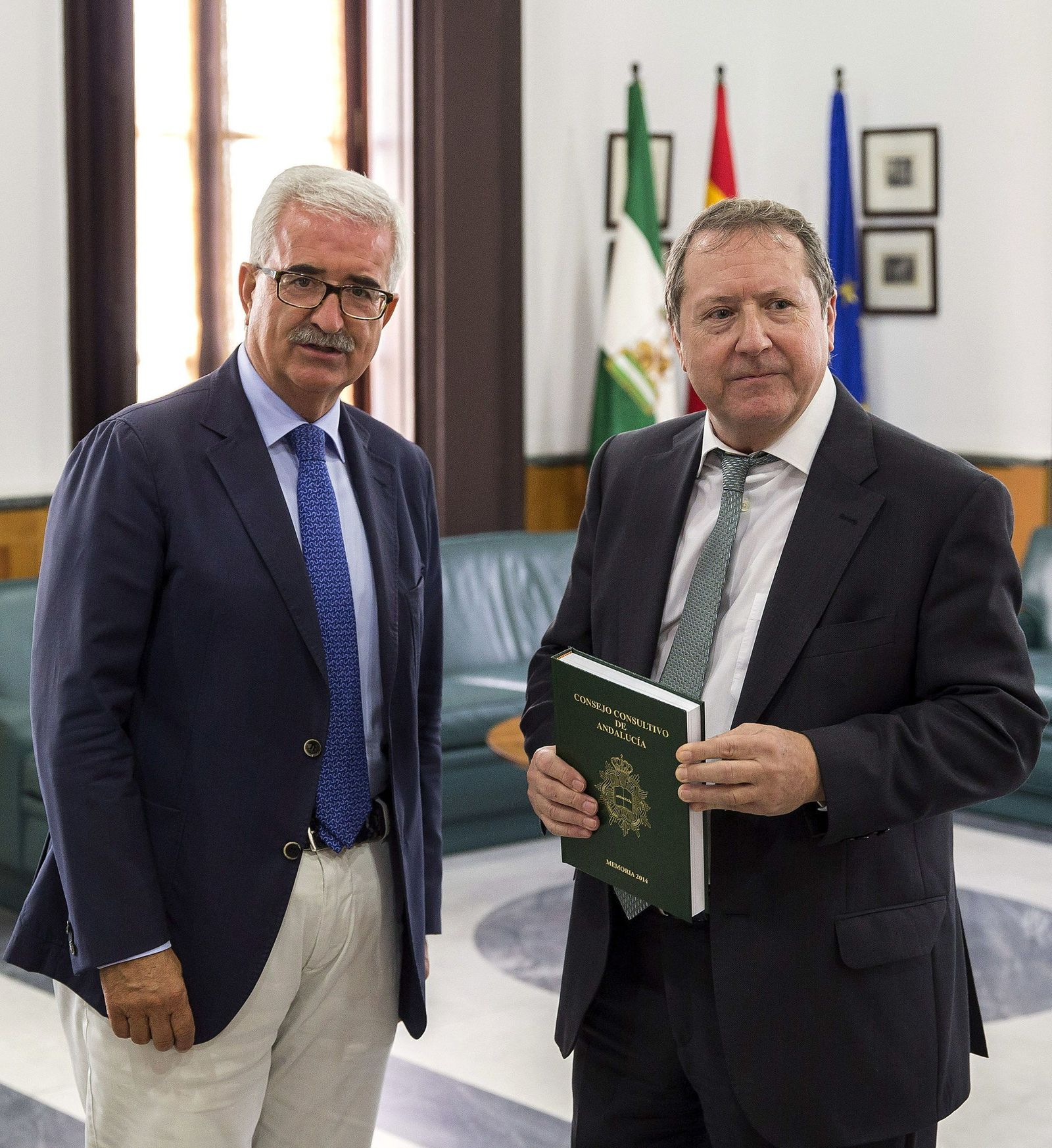 Manuel Jiménez Barrios, vicepresidente de la Junta, y Juan Cano Bueso, presidente del Consejo Consultivo.