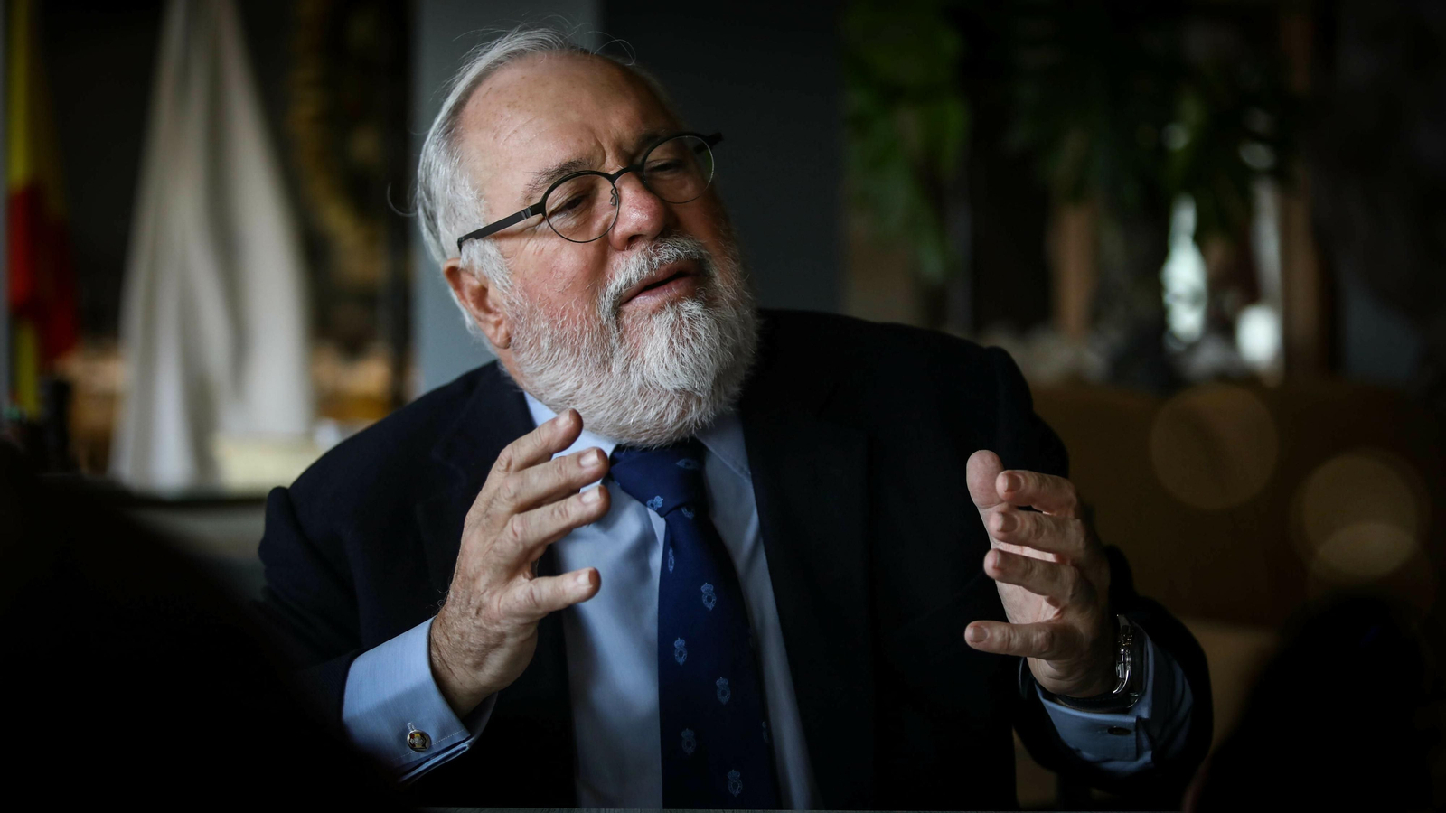 Miguel Arias, durante la entrevista en el hotel Jerez