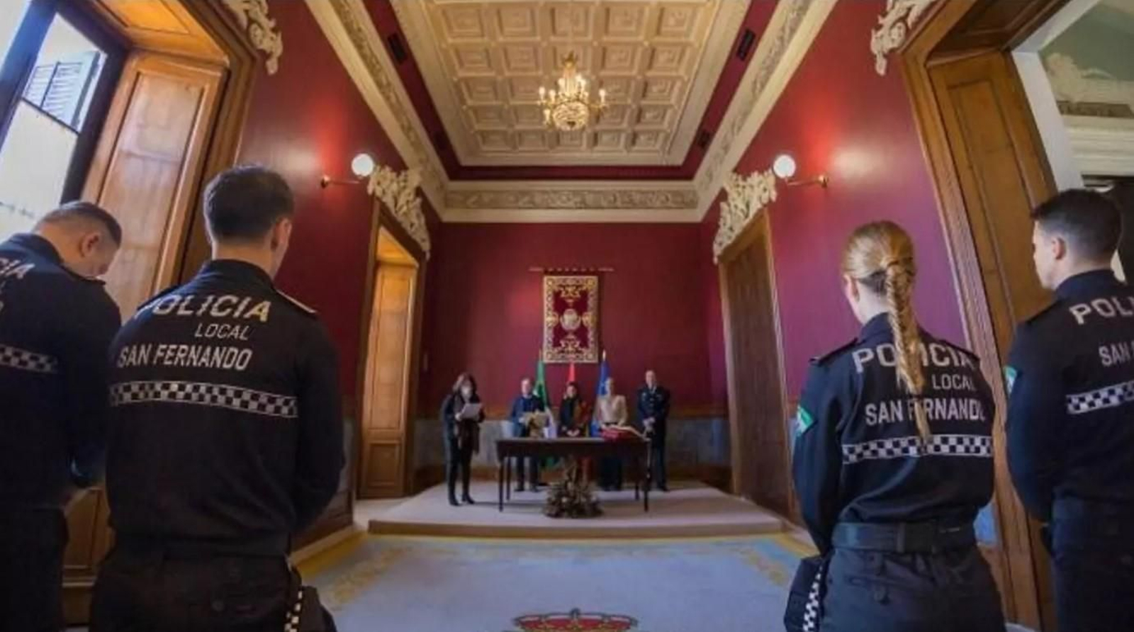 Reciente acto de toma de posesión de nuevos agentes de San Fernando.