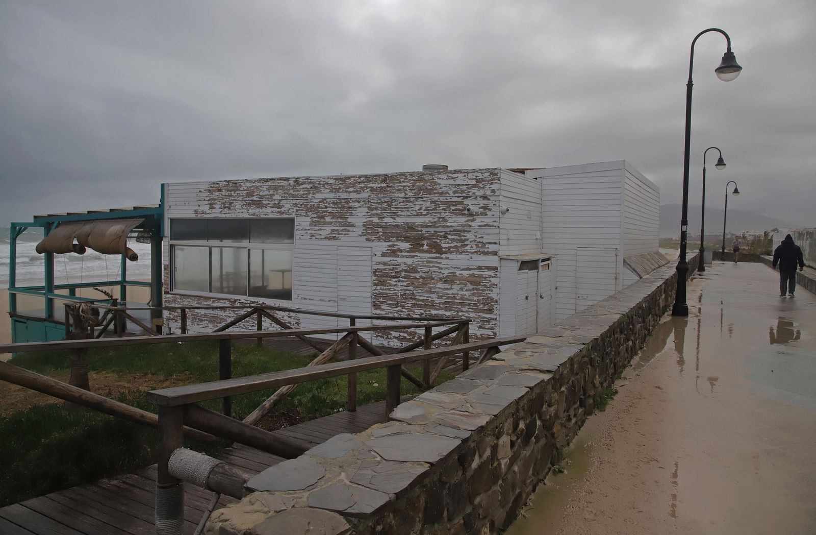 La borrasca Ingrid deja su huella en Tarifa, en imágenes