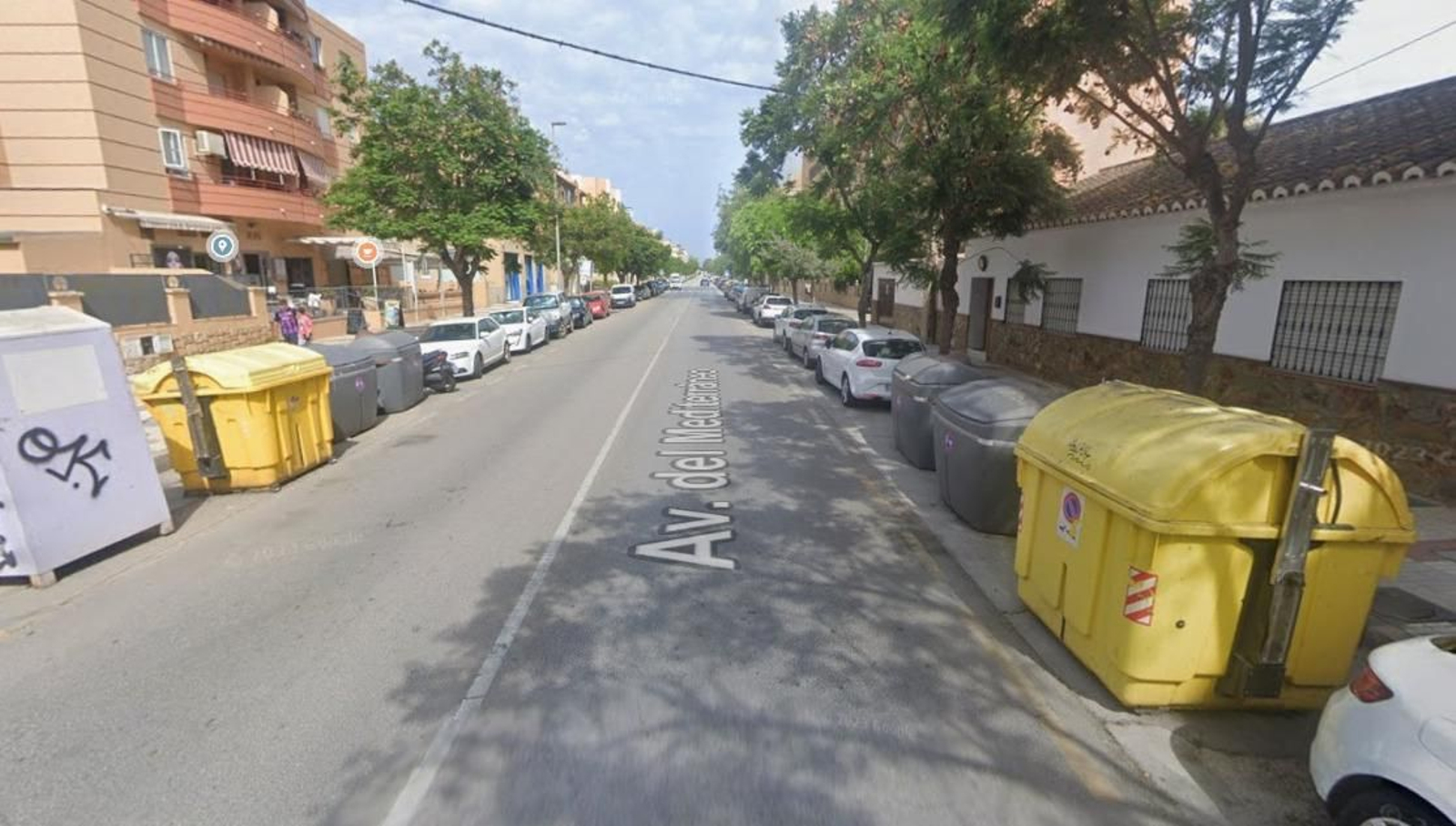 Avenida del Meditarraneo en la Cala del Moral