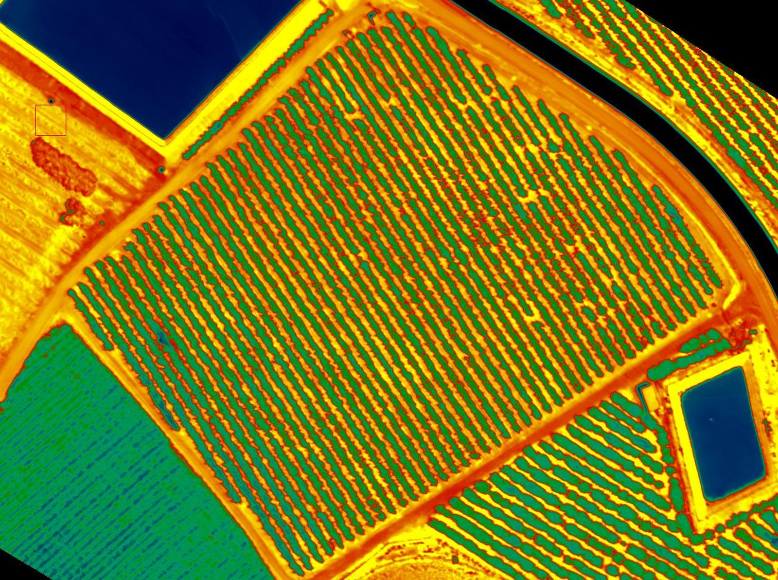 Imagen térmica tomada desde el aire.