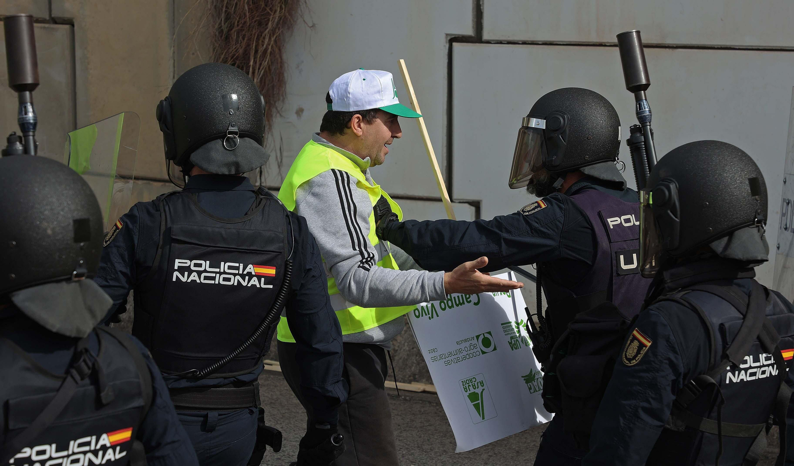 Imágenes de las protestas de los agricultores en Algeciras
