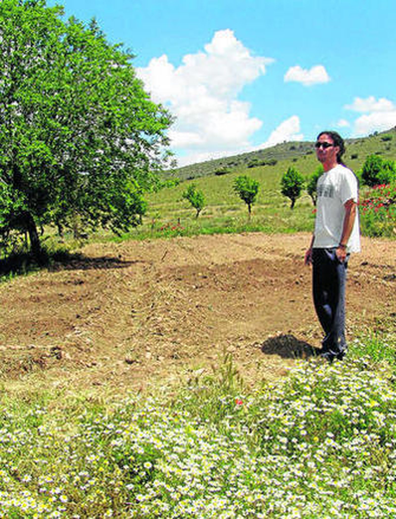 Damián Morales, en su finca de Hernán Valle.