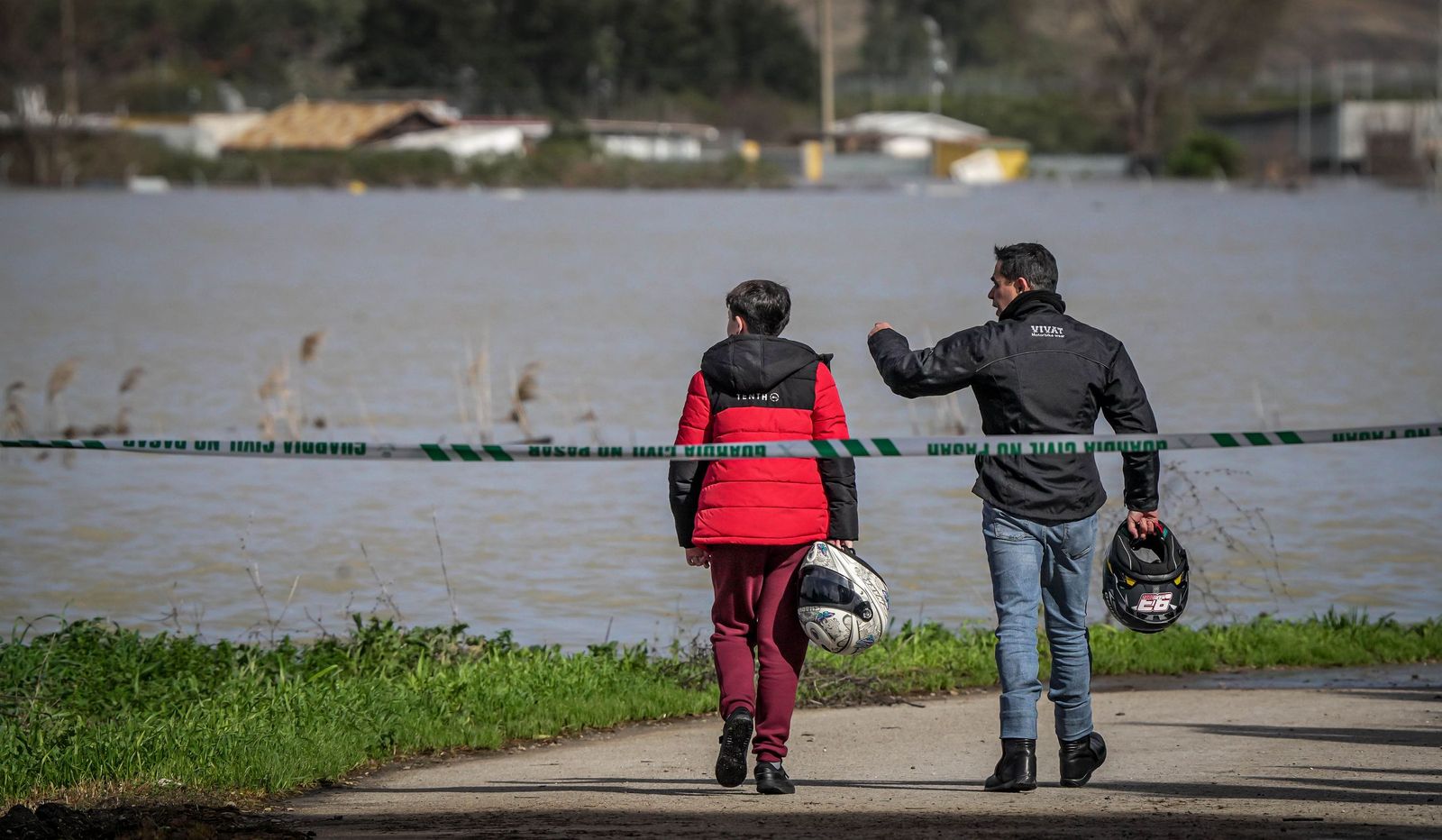 Un día tranquilo en el rio Guadalete, en imágenes