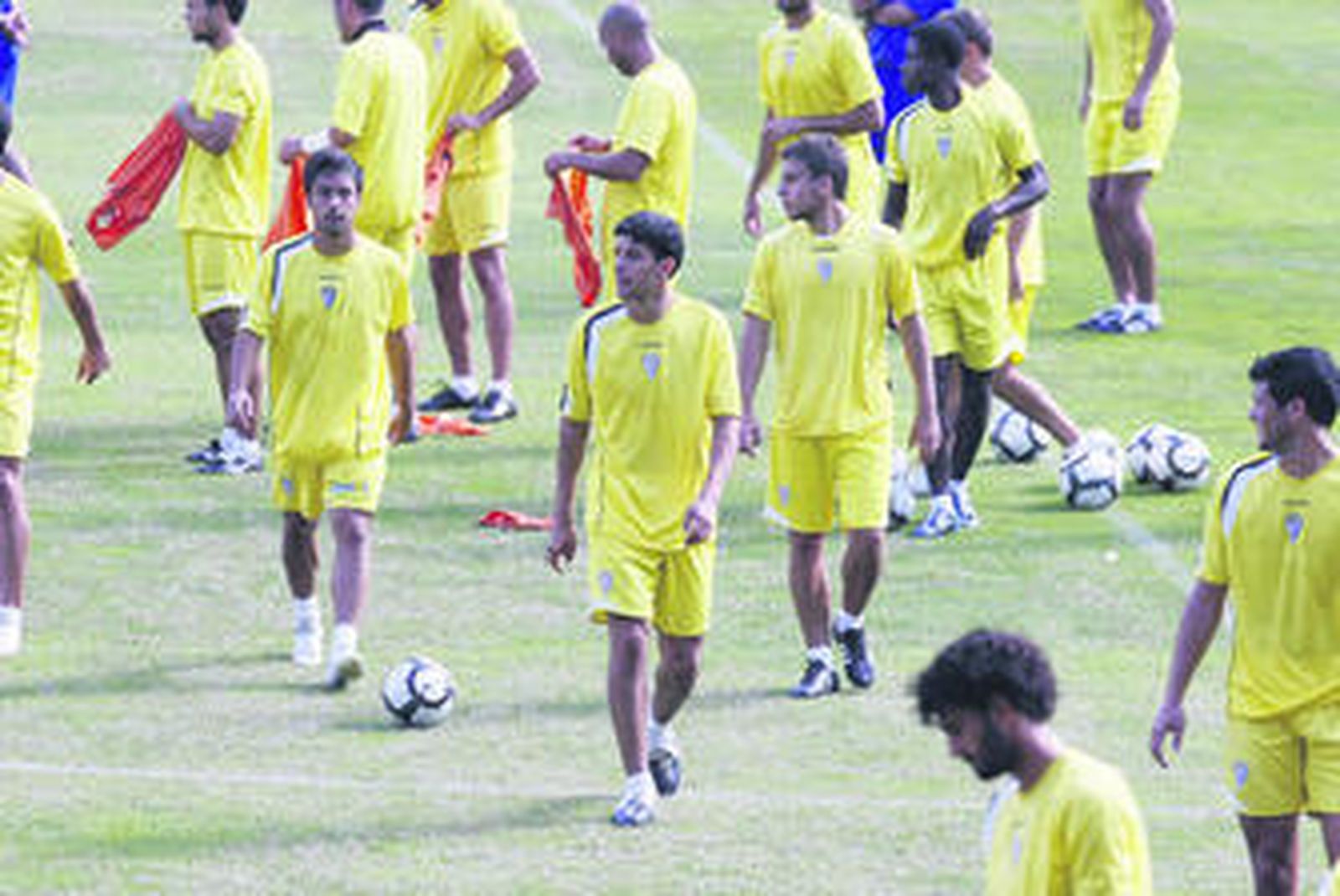 Víctor Ormazábal, en primer término durante un entrenamiento.