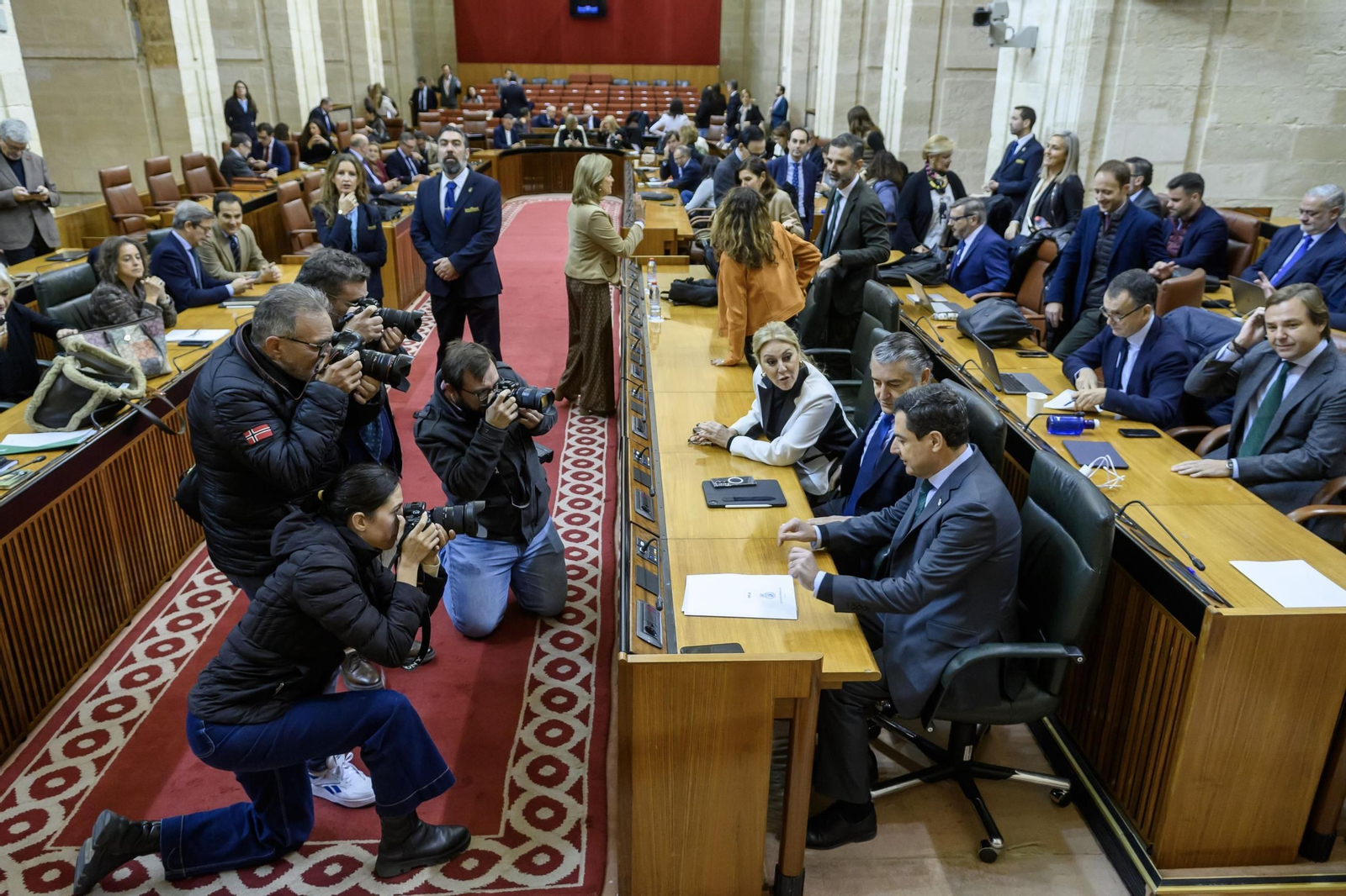 Última sesión del debate de la Comunidad en el Parlamento de Andalucía en Sevilla