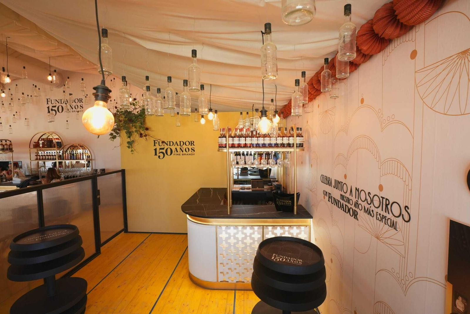 Así es la caseta de Bodegas Fundador, primer premio del concurso de casetas