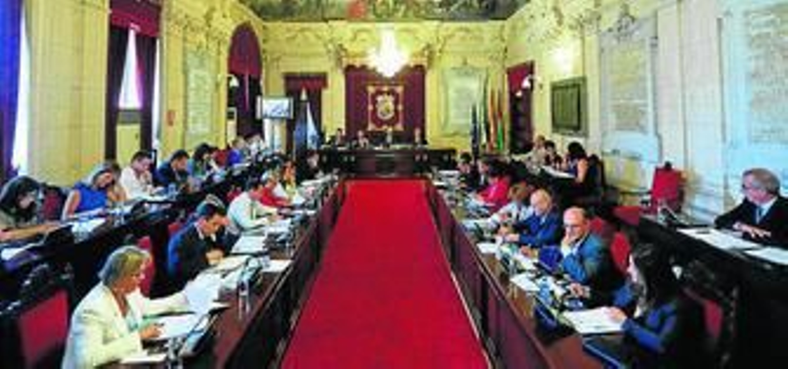 El Pleno del Ayuntamiento de Málaga, ayer.