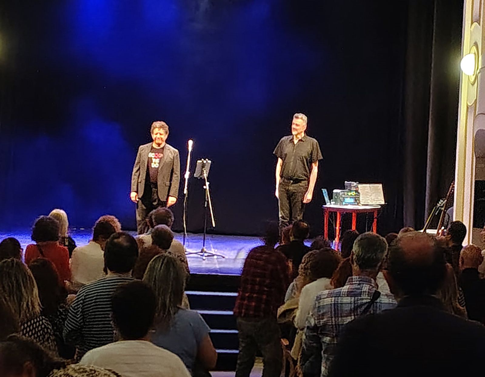 Pedro Castelblanc y Jorge Rivera en el Teatro Apolo.