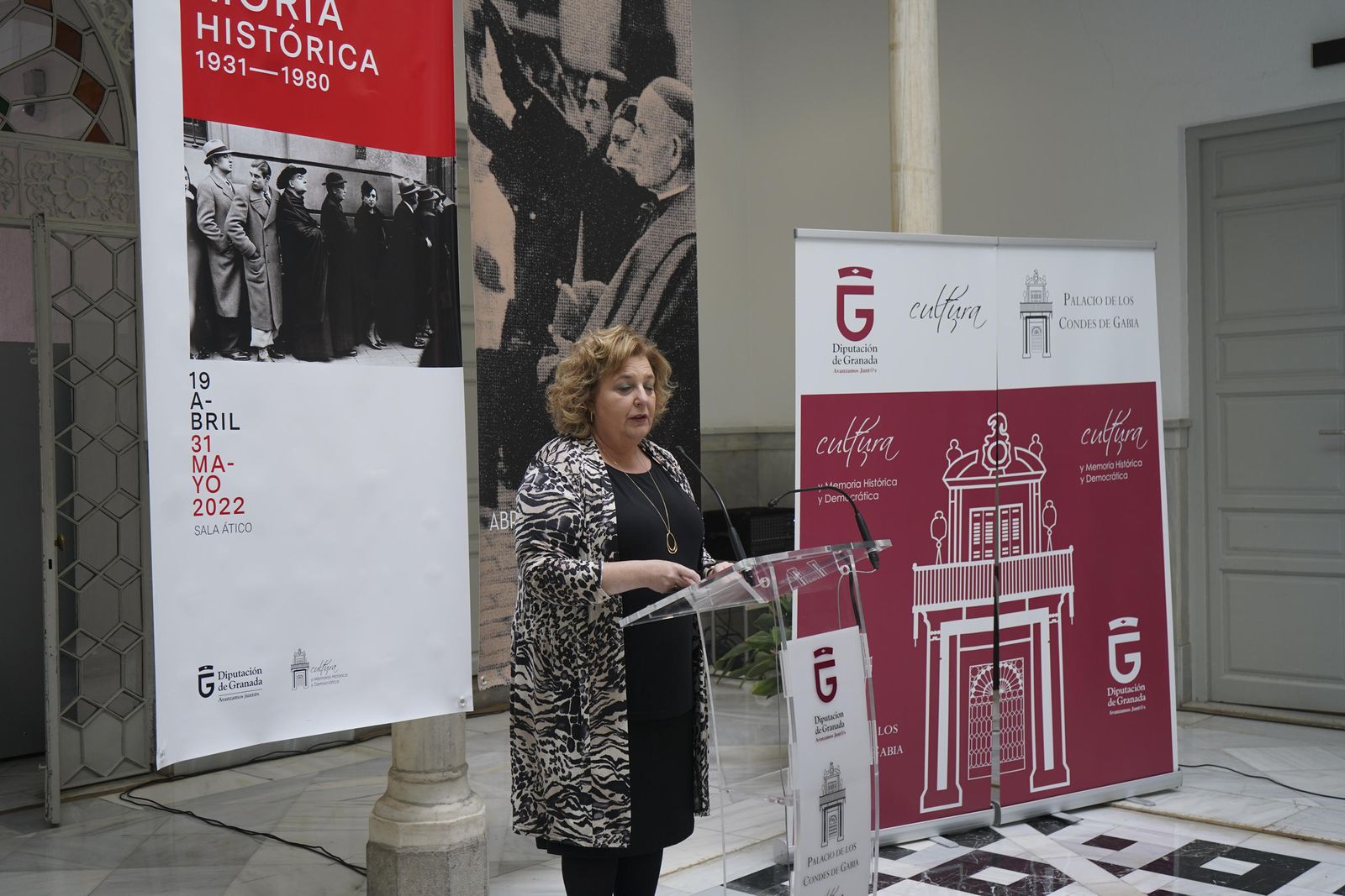 La diputada Fátima Gómez durante la presentación.