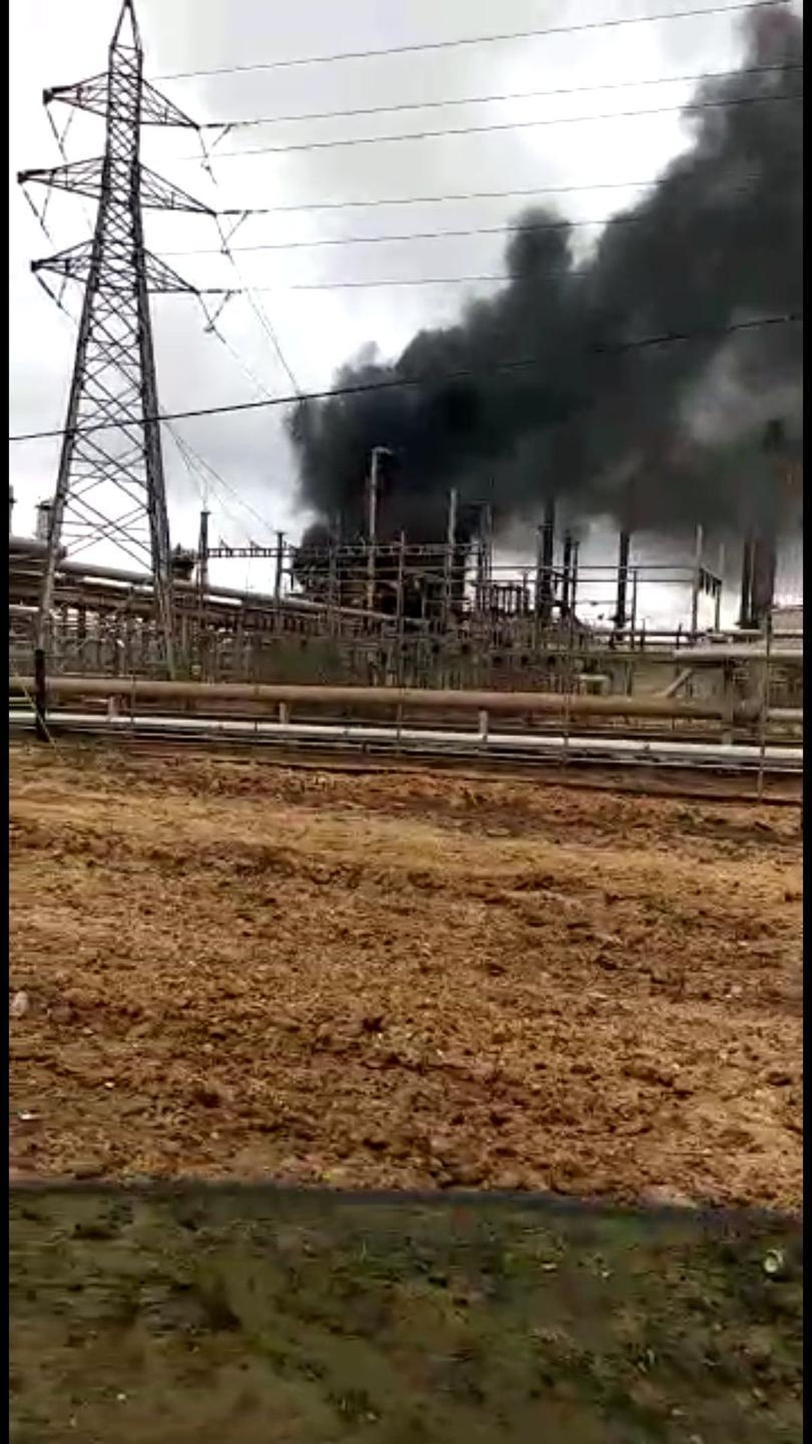 Imagen de un vídeo de whatssap del incendio.