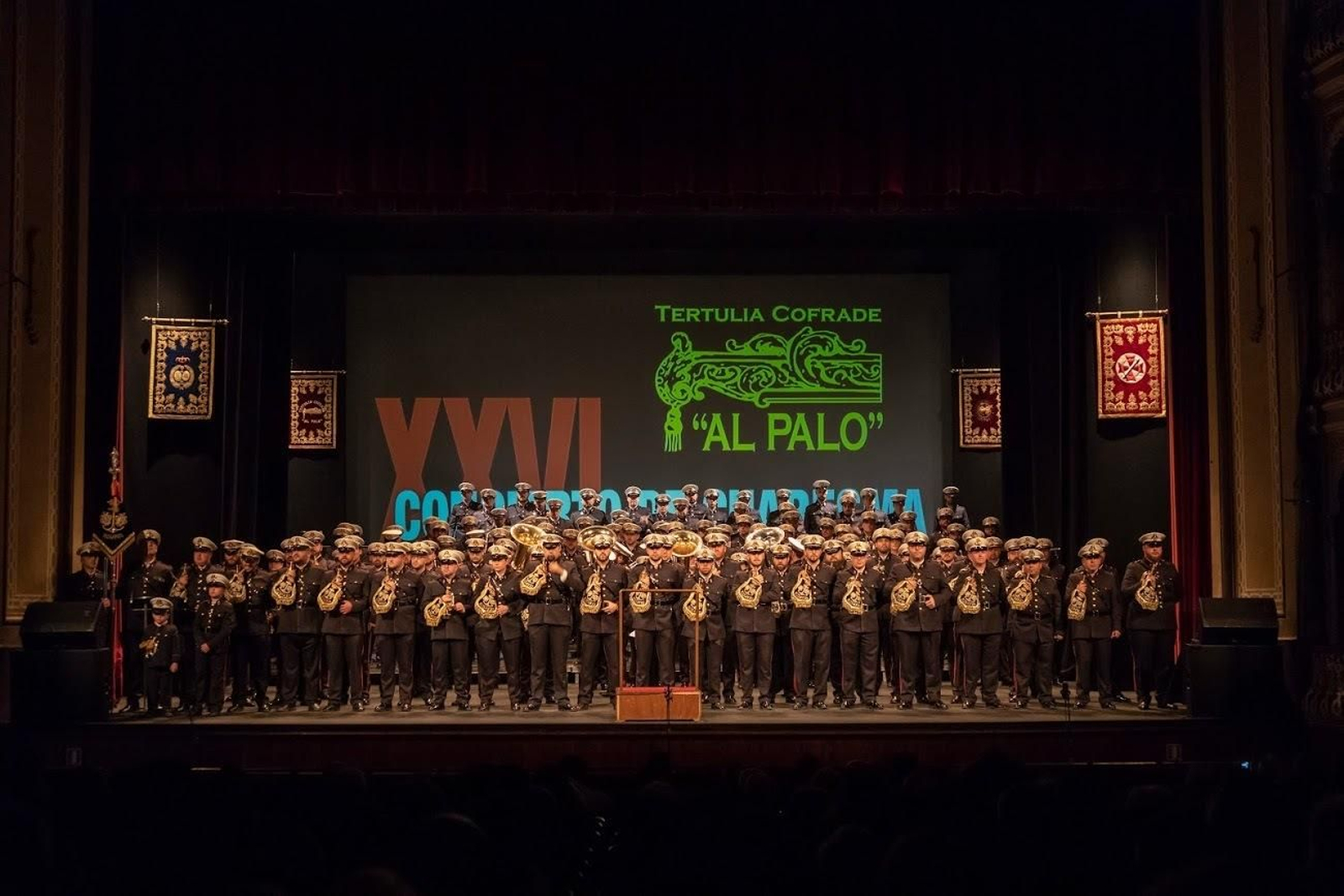La banda del Rosario, de la que Sergio Larrinaga fue director musical.