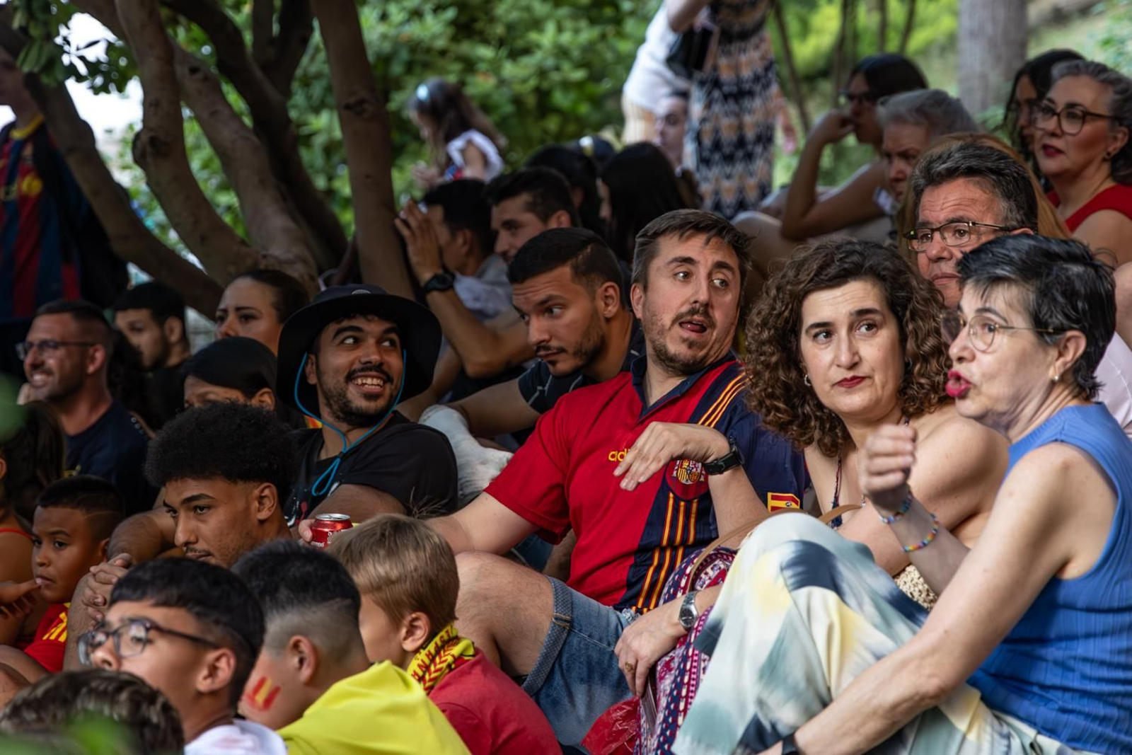 La euforia jiennense por la victoria de España, imágenes