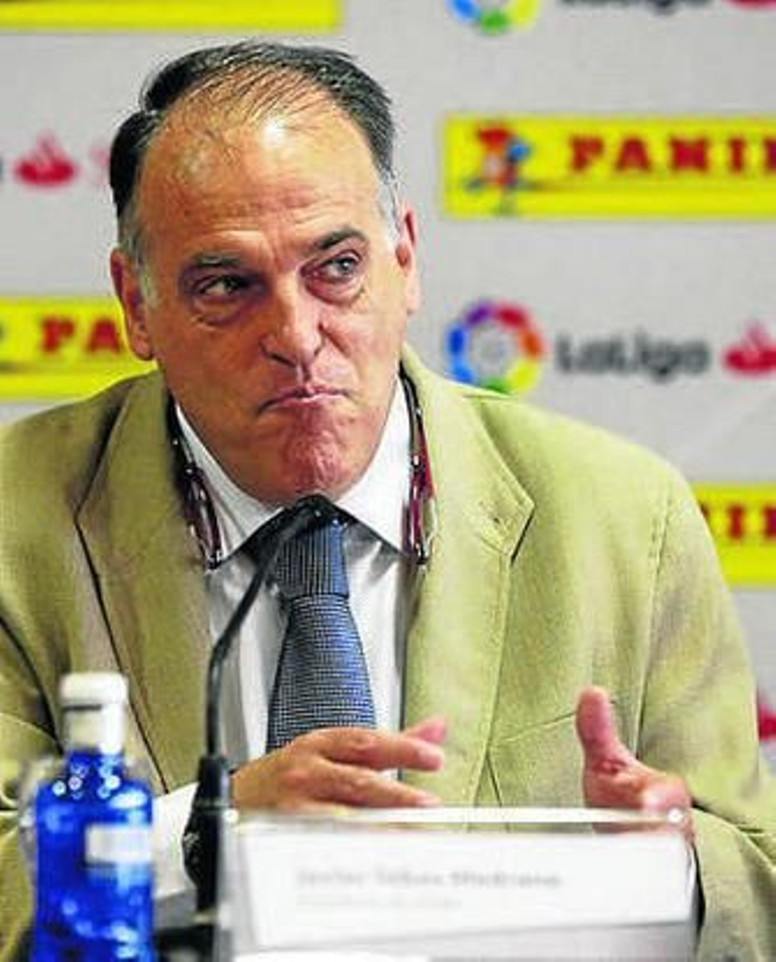 Javier Tebas, ayer.