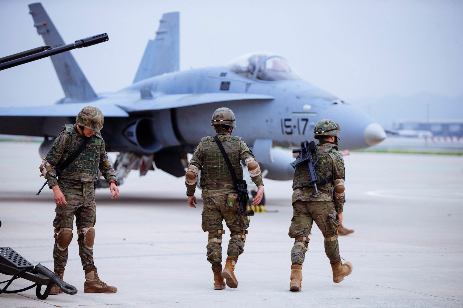 Militares participan en Málaga en la operación 'Eagle Eye' de las Fuerzas Armadas.