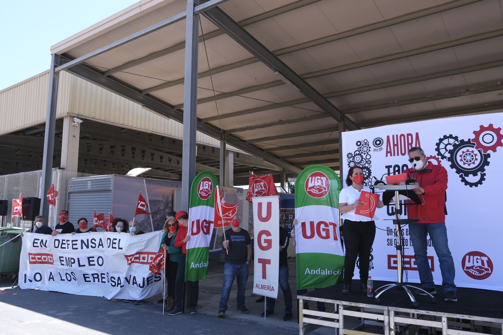 Fotogalería manifestación del Día Internacional del Trabajador. Almería