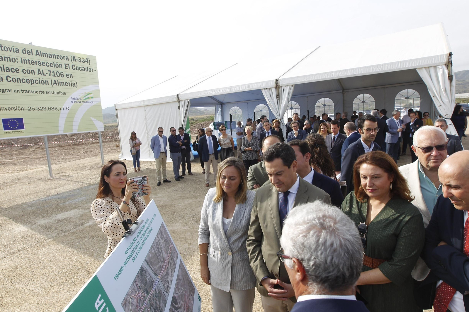 Fotogalería colocación primera piedra cuarto tramo Autovía del Almanzora