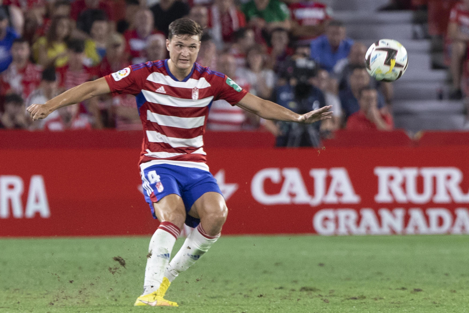 Miguel Rubio, en el encuentro ante el Racing de Santander.
