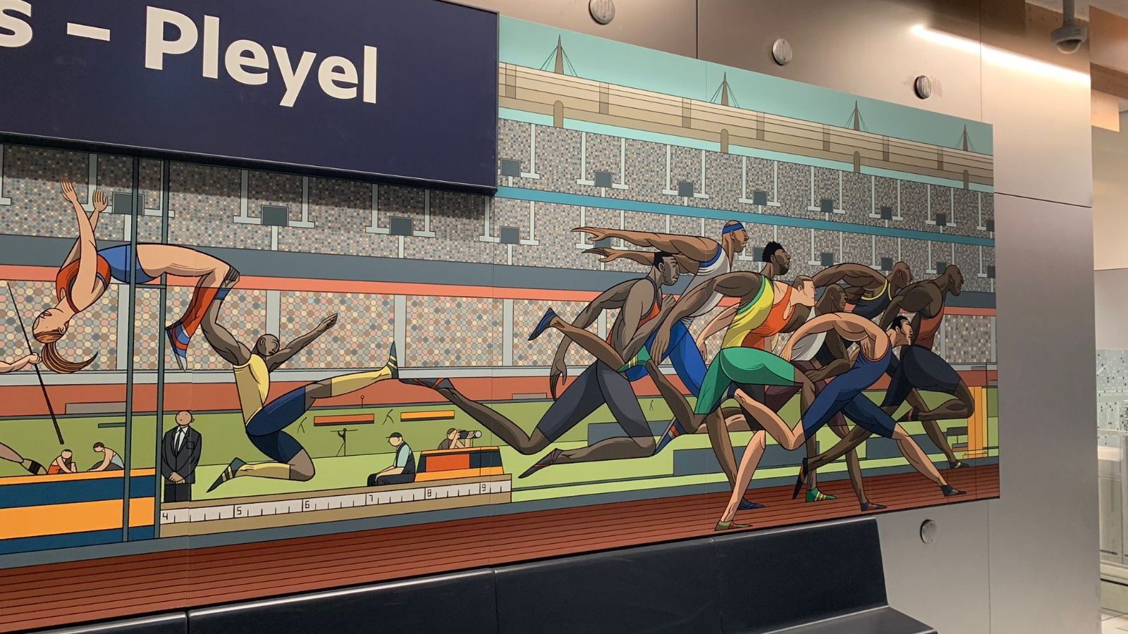 Ilustración de Sergio García en una estación de Metro de París