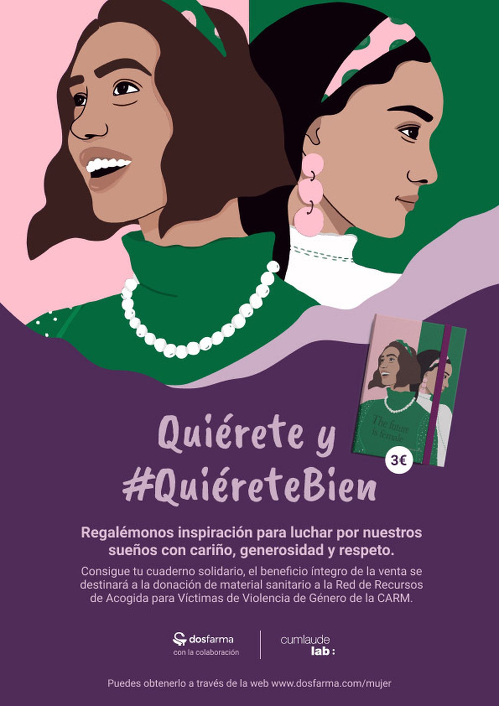 Imagen promocional de la campaña solidaria 'Quiérete y #Quiéretebien'.