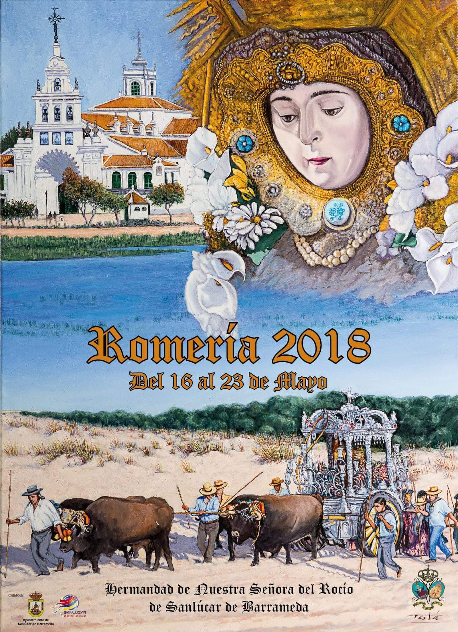 Una pintura de Toté anuncia la romería rociera de este año