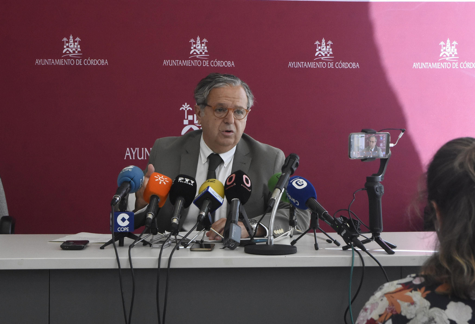 Salvador Fuentes, en la sala de prensa del Ayuntamiento.