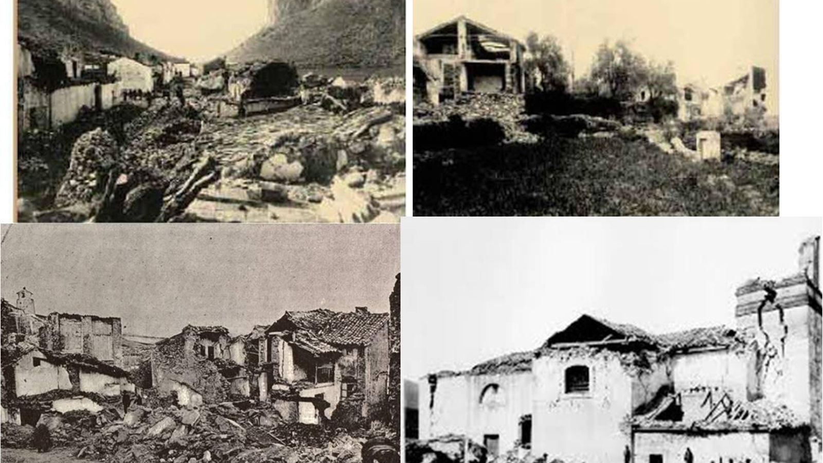 Escenas del terremoto de 1884. Escenas del terremoto de 1884.