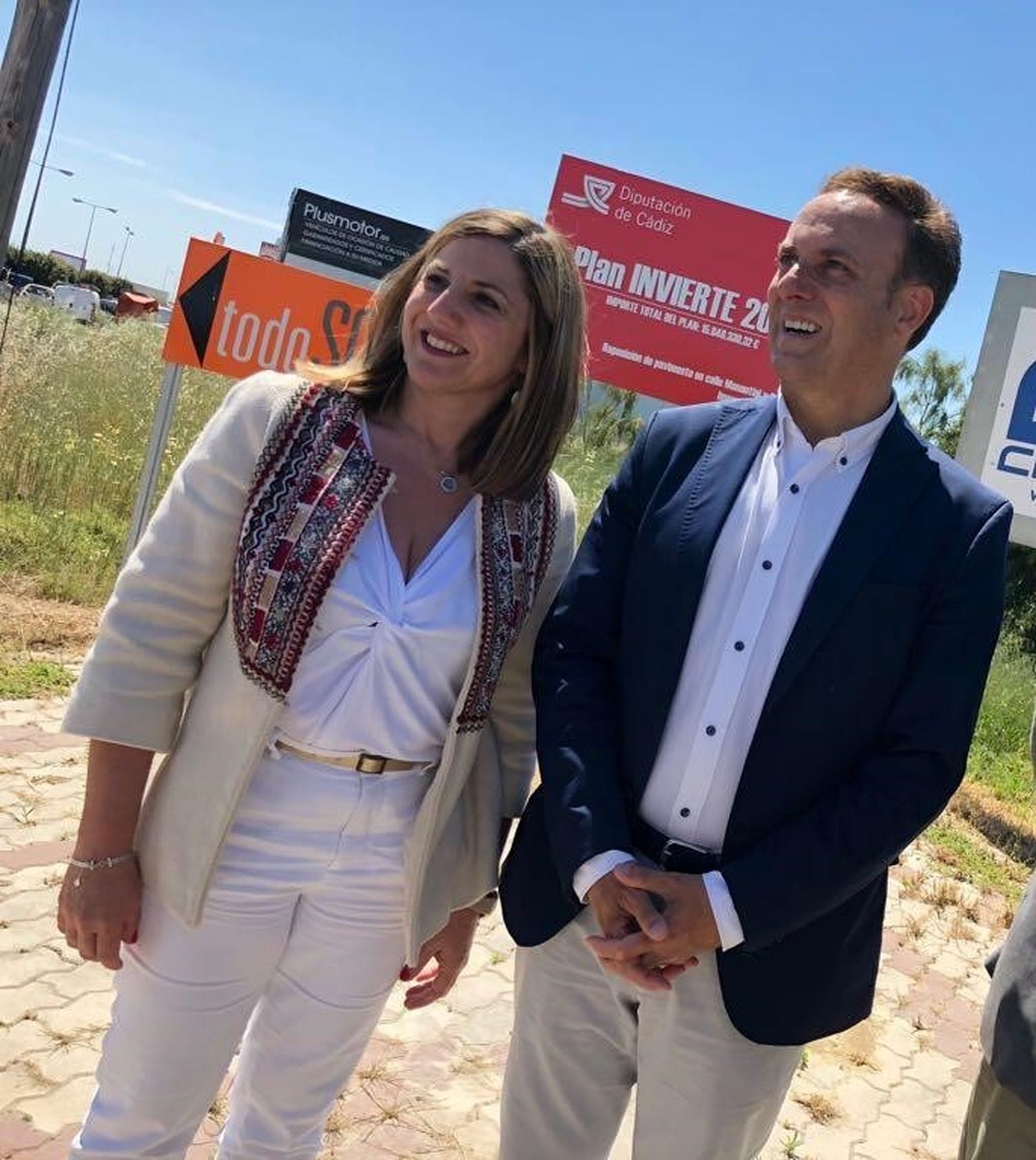 David de la Encina, junto a la presidenta de Diputación, Irene García.