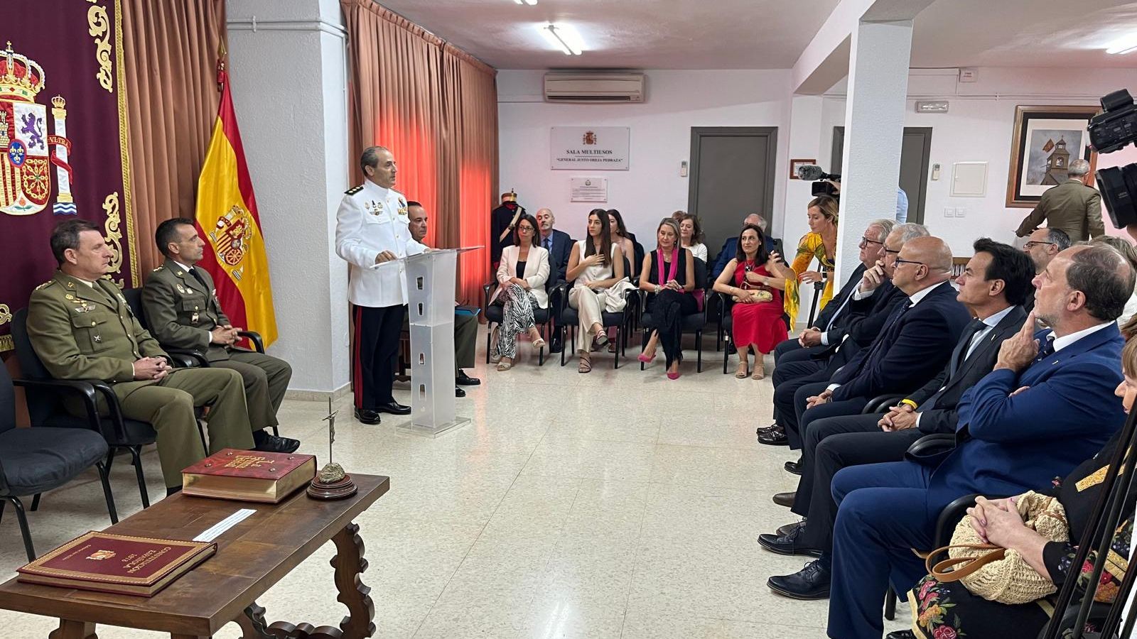 Discurso del nuevo subdelegado de Defensa en Jaén, el coronel Evaristo Jaime Gutiérrez del Castillo.