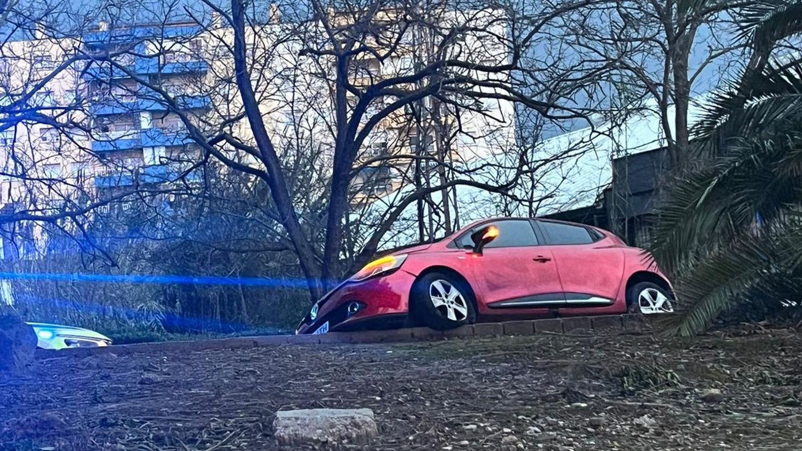 El coche accidentado.