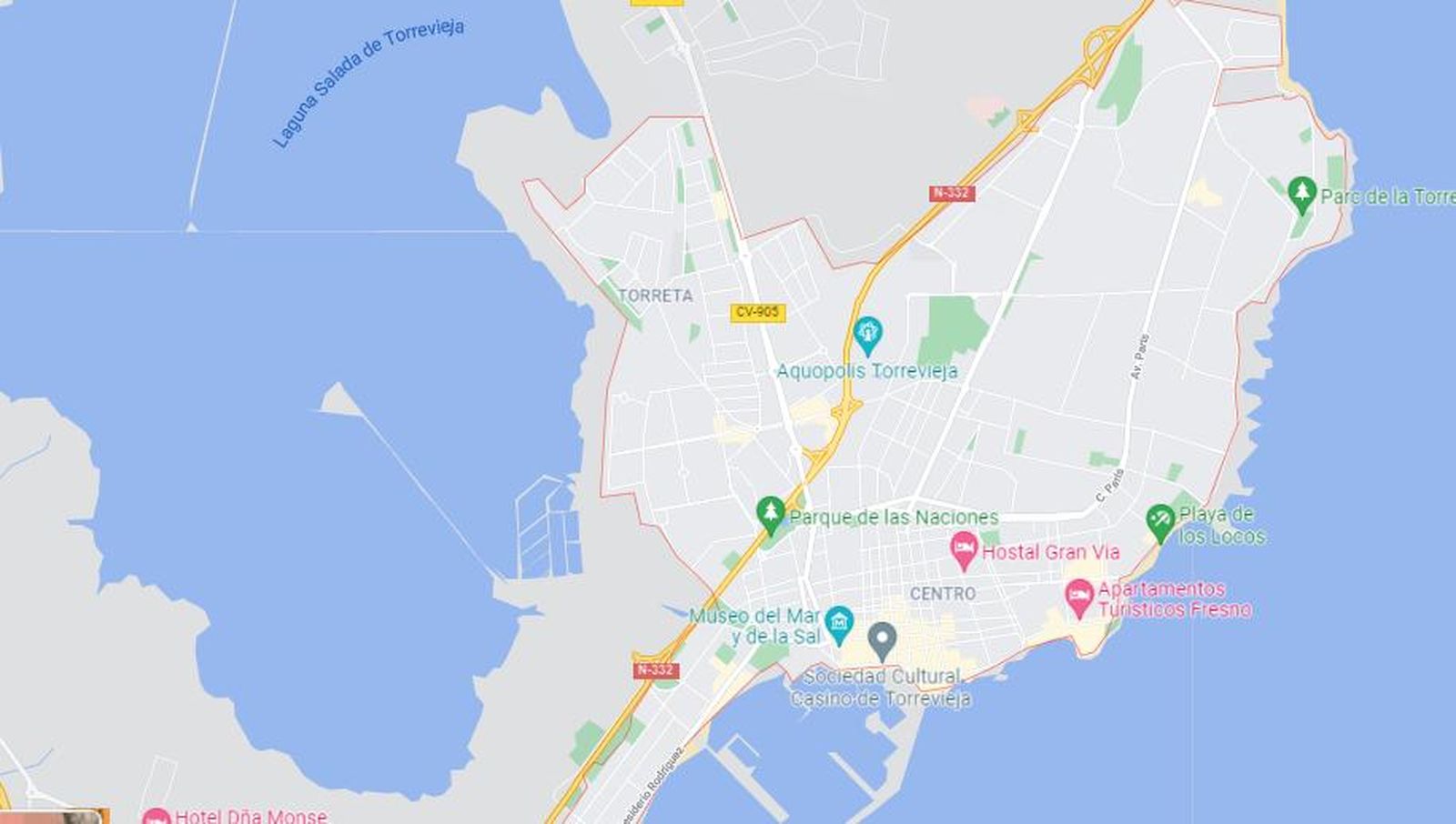 Imagen de Google Maps de Torrevieja