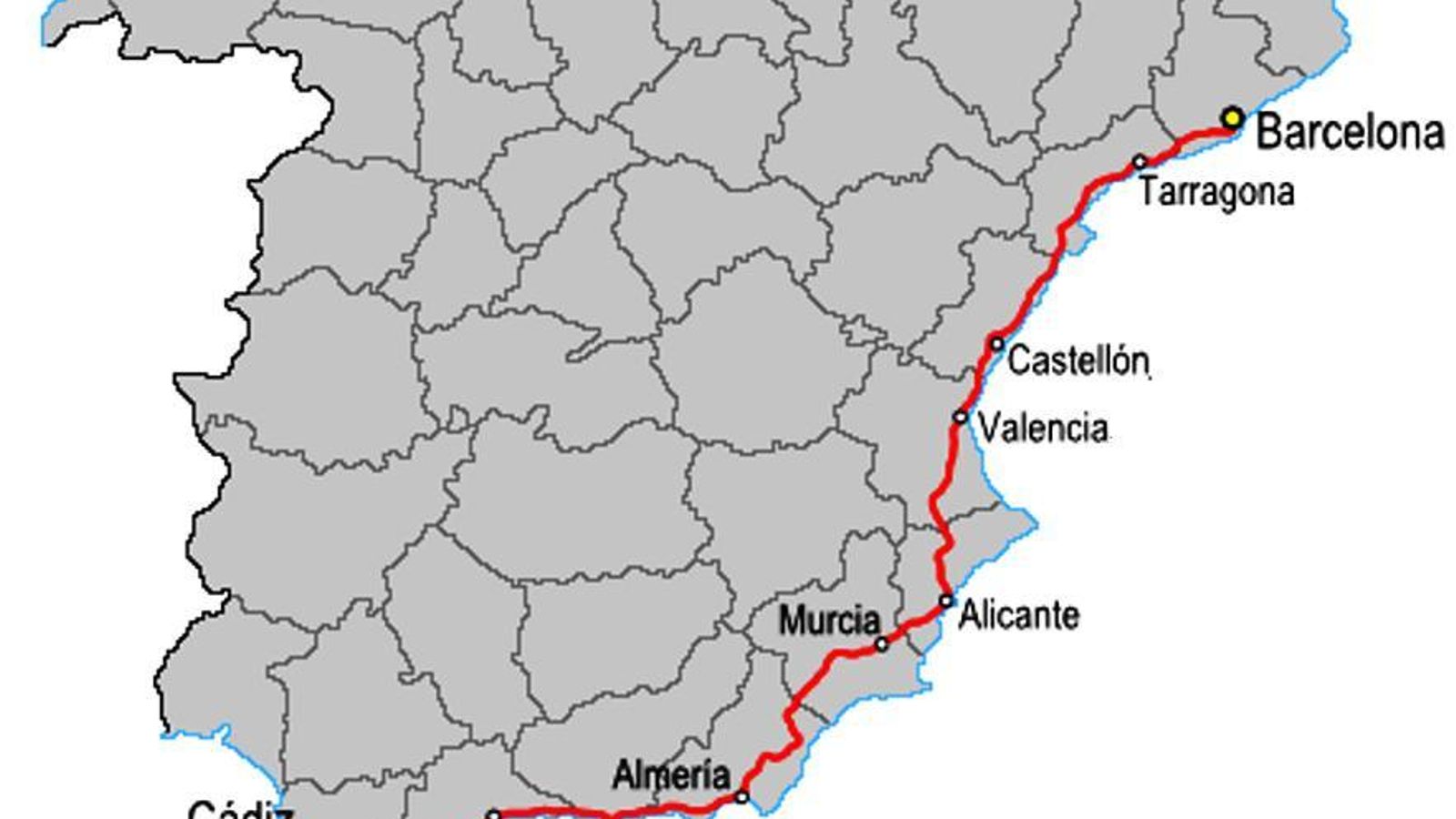 La carretera N-340. La carretera N-340.