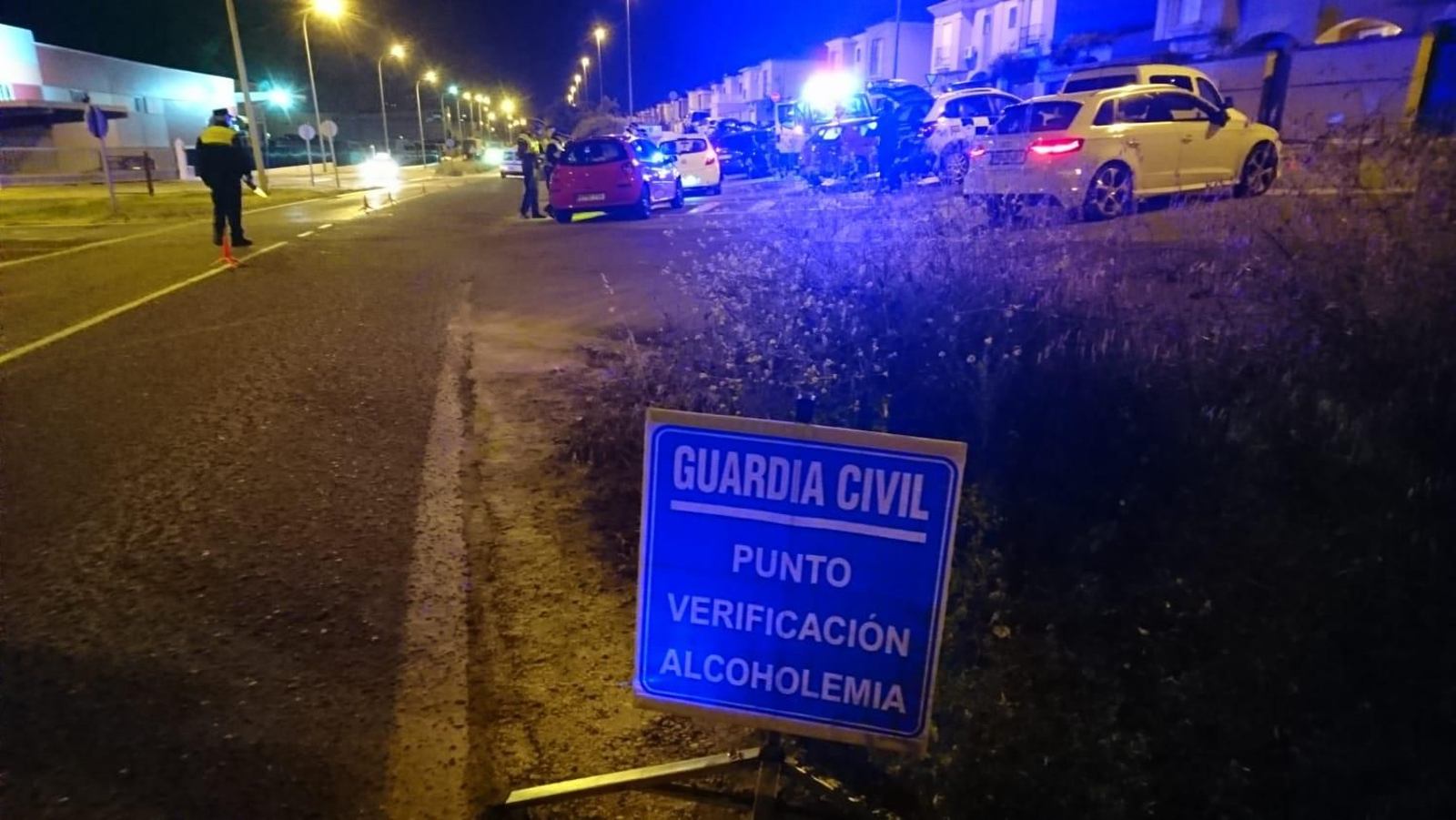 Un control de alcoholemia en Algeciras.