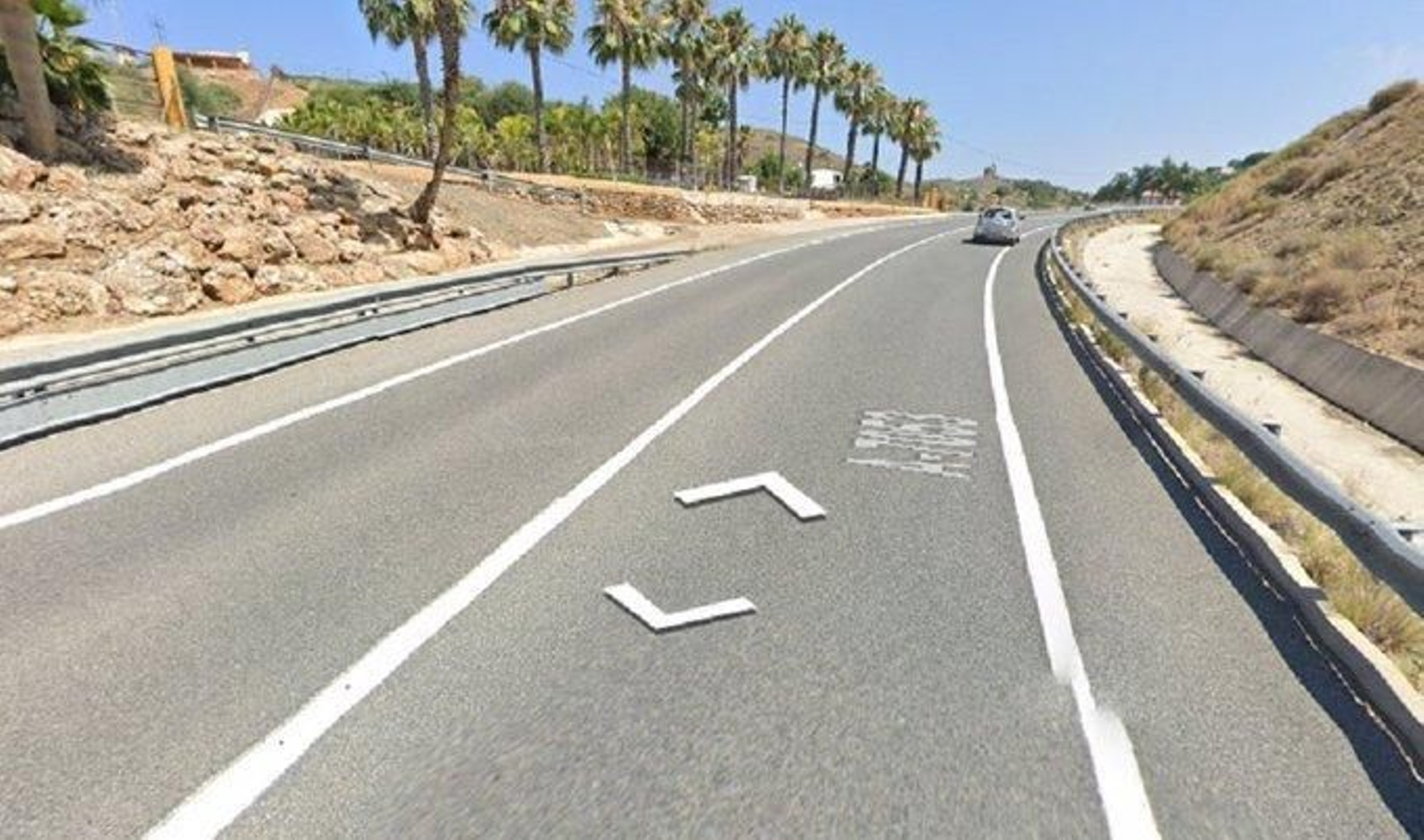 Imagen de la  carretera A-7053, en Alhaurín el Grande