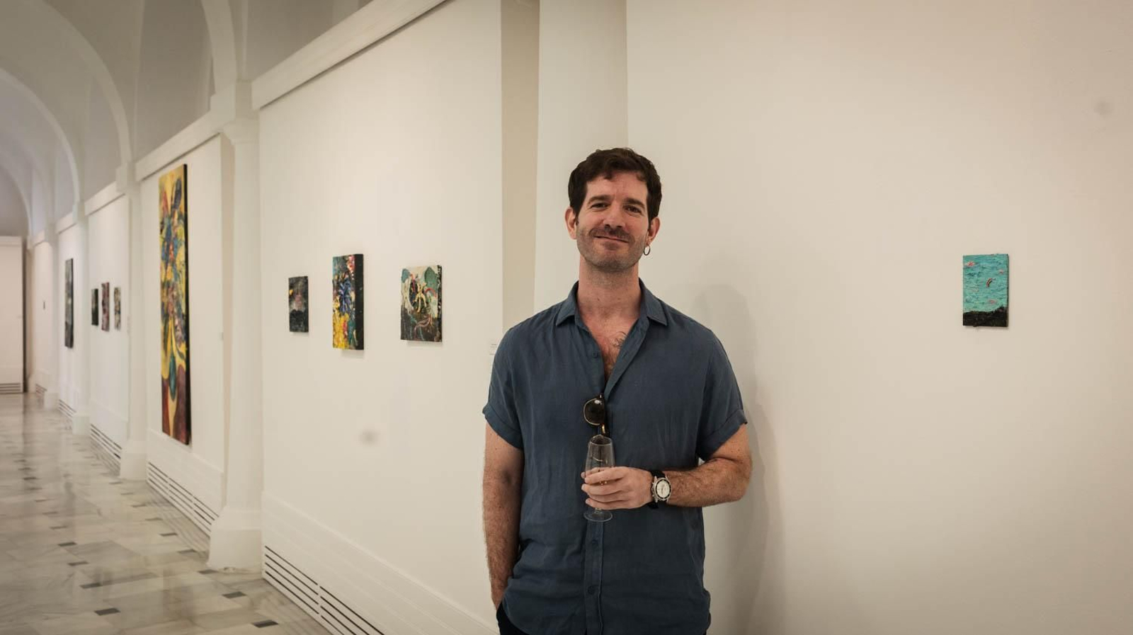 Imágenes de la inauguración de la exposición de José Luis Valverde en Pescadería Vieja