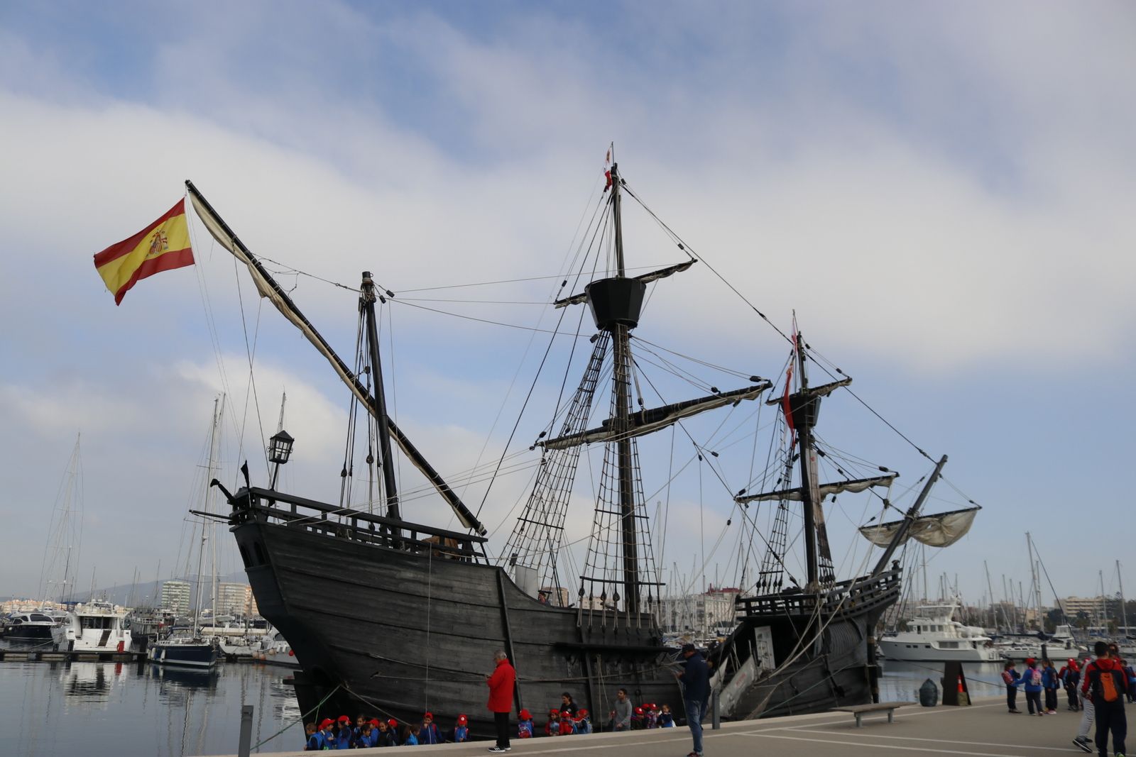 La nao 'Victoria', en el puerto Alcaidesa Marina