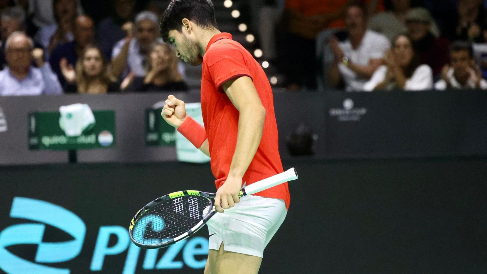 Las mejores fotos del Carlos Alcaraz-Griekspoor de la Copa Davis de Málaga