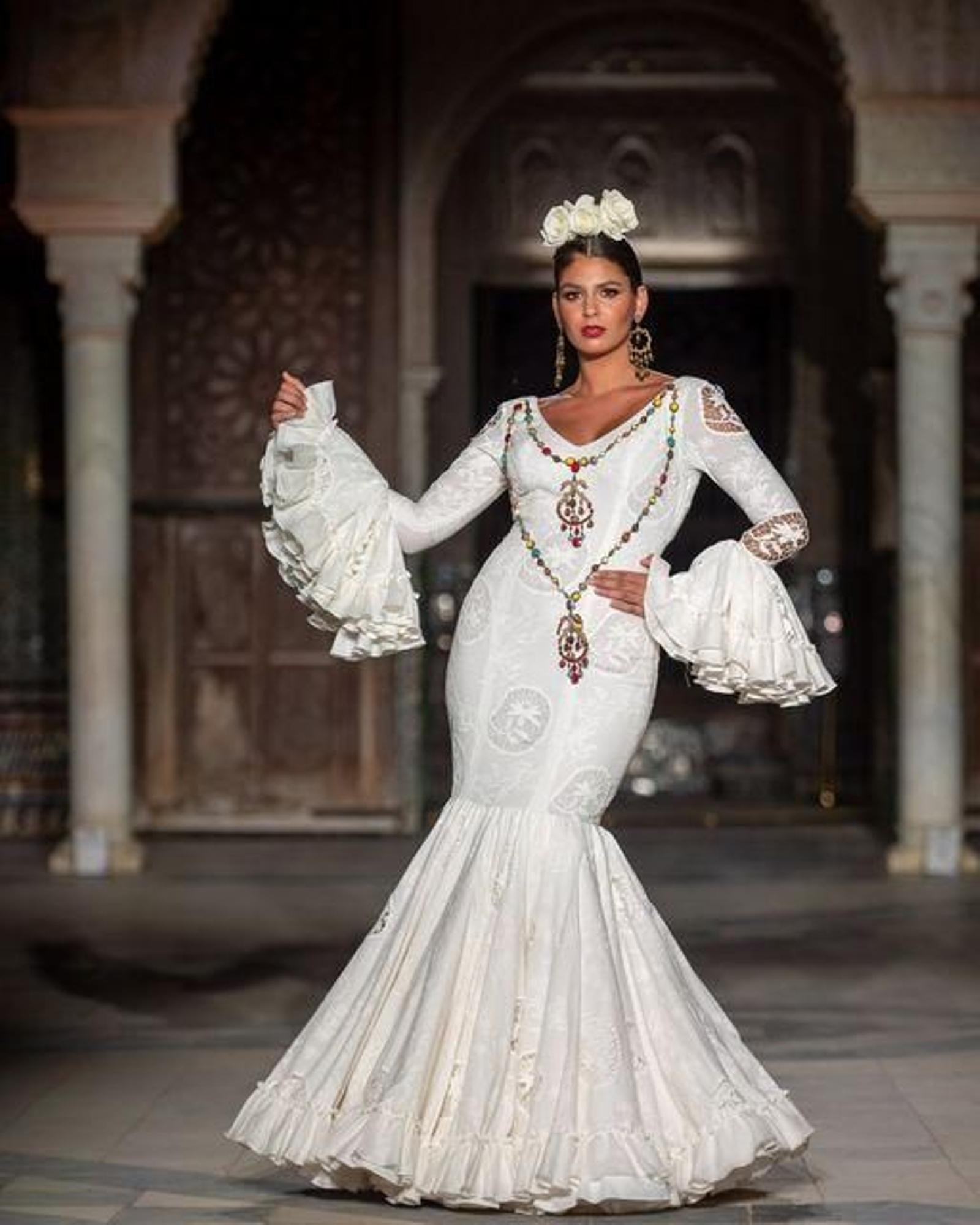 Diseño de Carmen Acedo visto en la presentación de We Love Flamenco 2023.