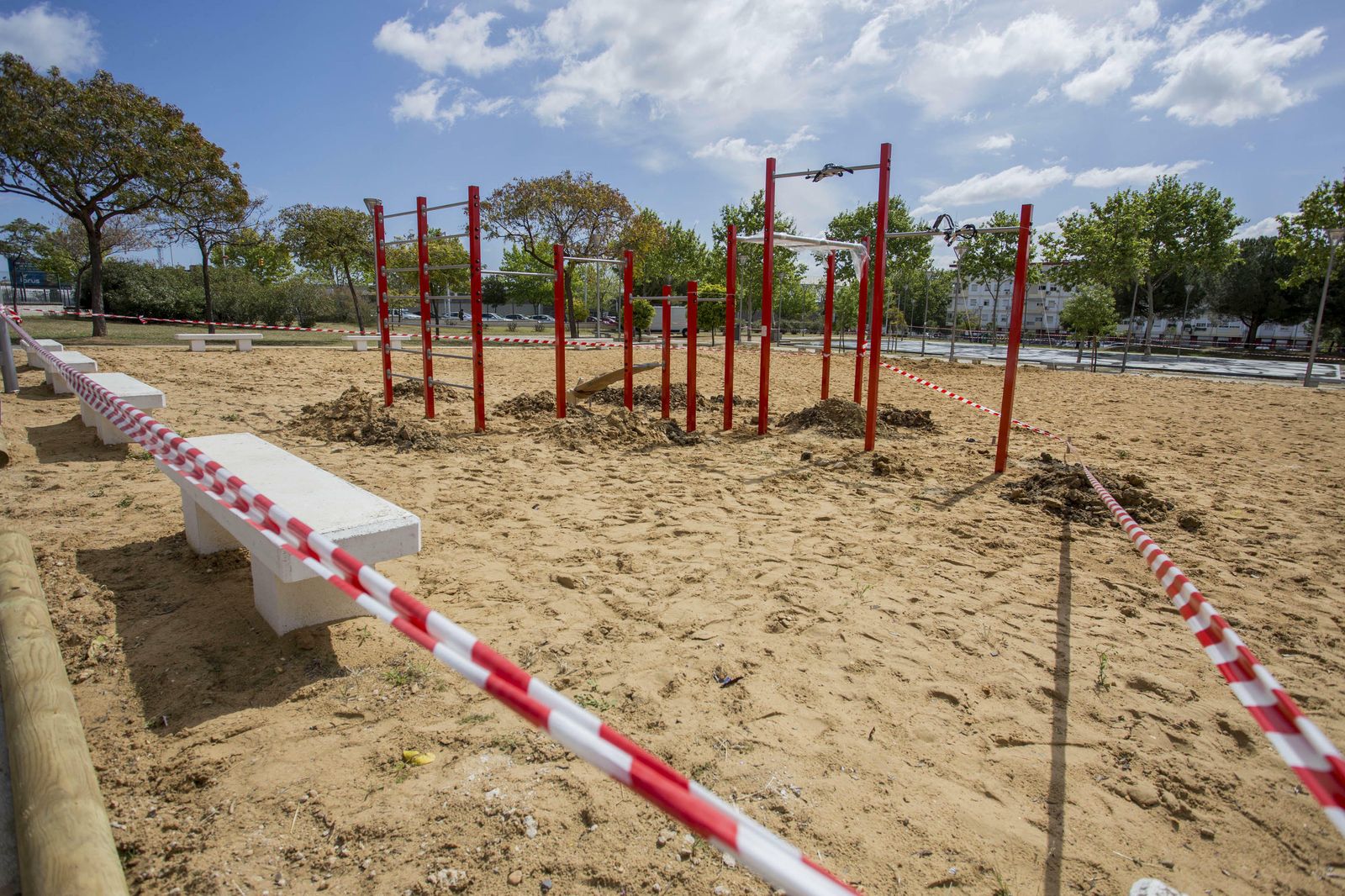 Estado actual de las obras en el Parque Antonio Machado.