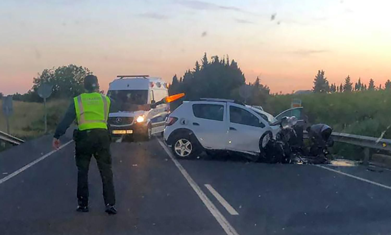 Imagen del coche accidentado en el siniestro.