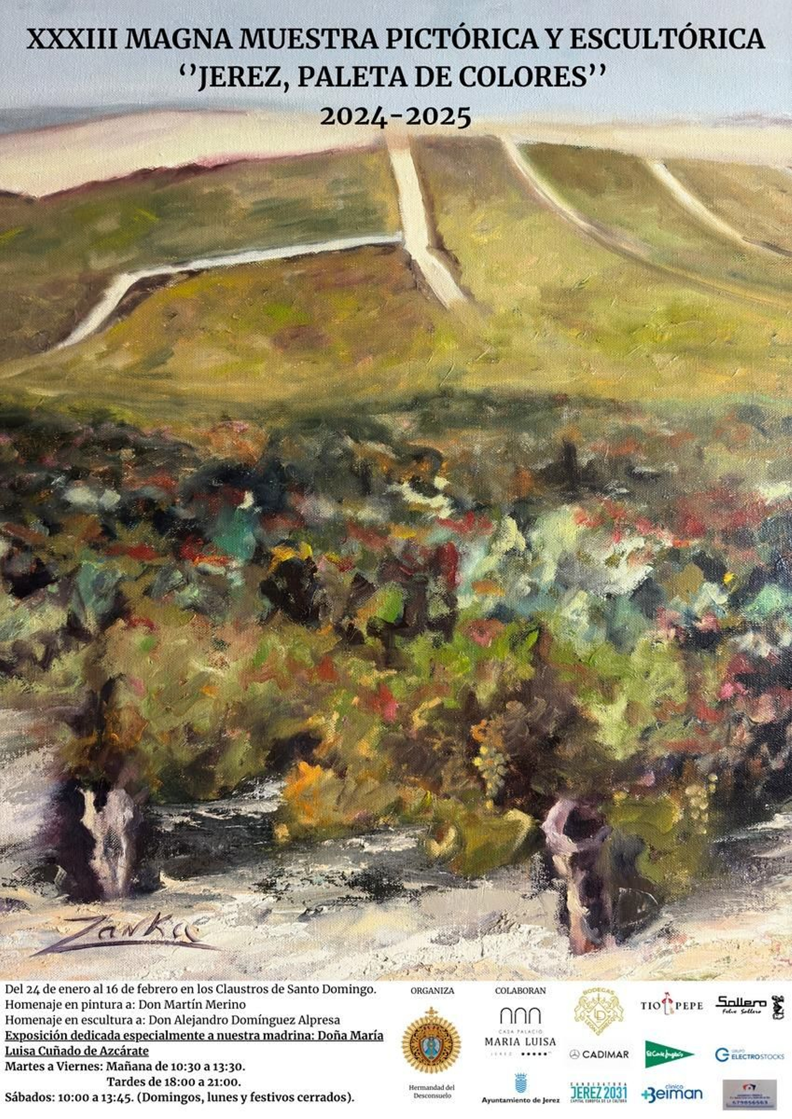 Cartel de la muestra pictórica y escultórica 'Jerez, paleta de colores'