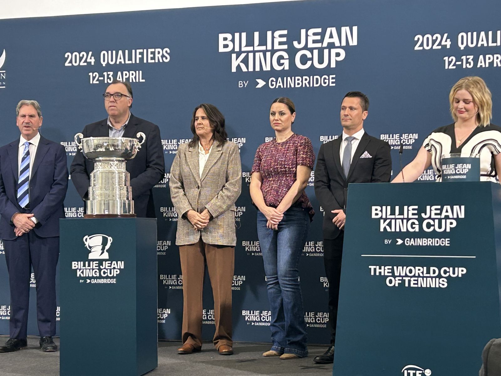 El sorteo de la Billie Jean King Cup 2024.