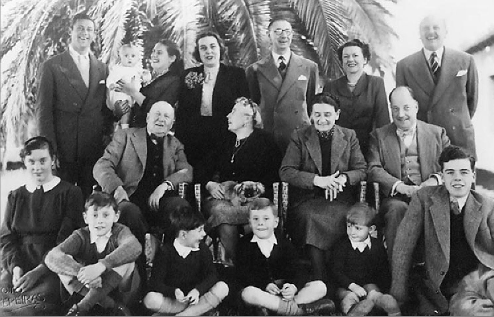 Diferentes miembros de la gran familia de los Williams, 31 de diciembre 1951 (Foto Pereiras).