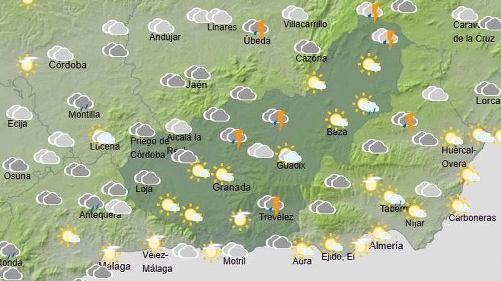 El Tiempo en Granada el segundo fin de semana de marzo de 2026
