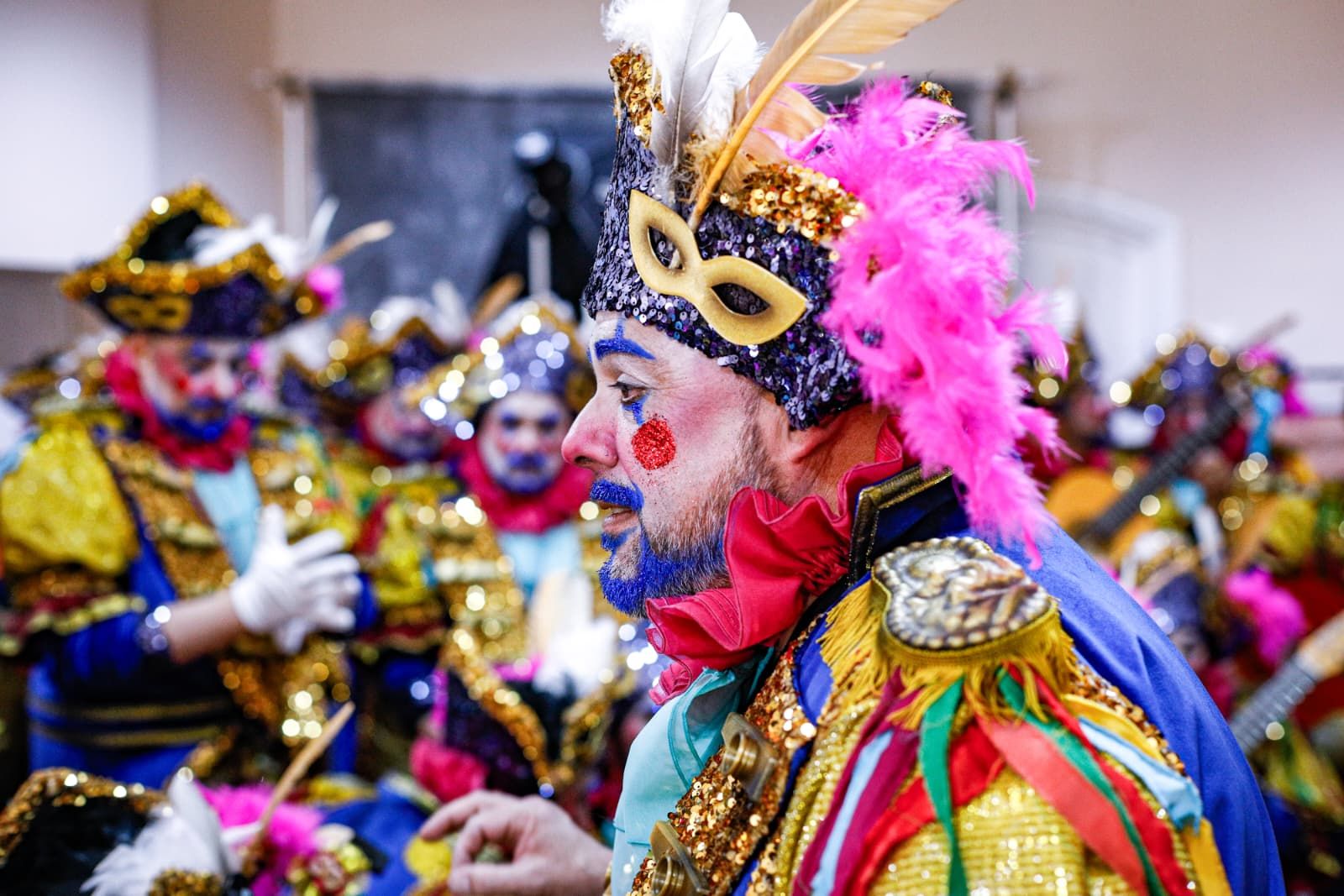 José Manuel Pedrosa en los camerinos.