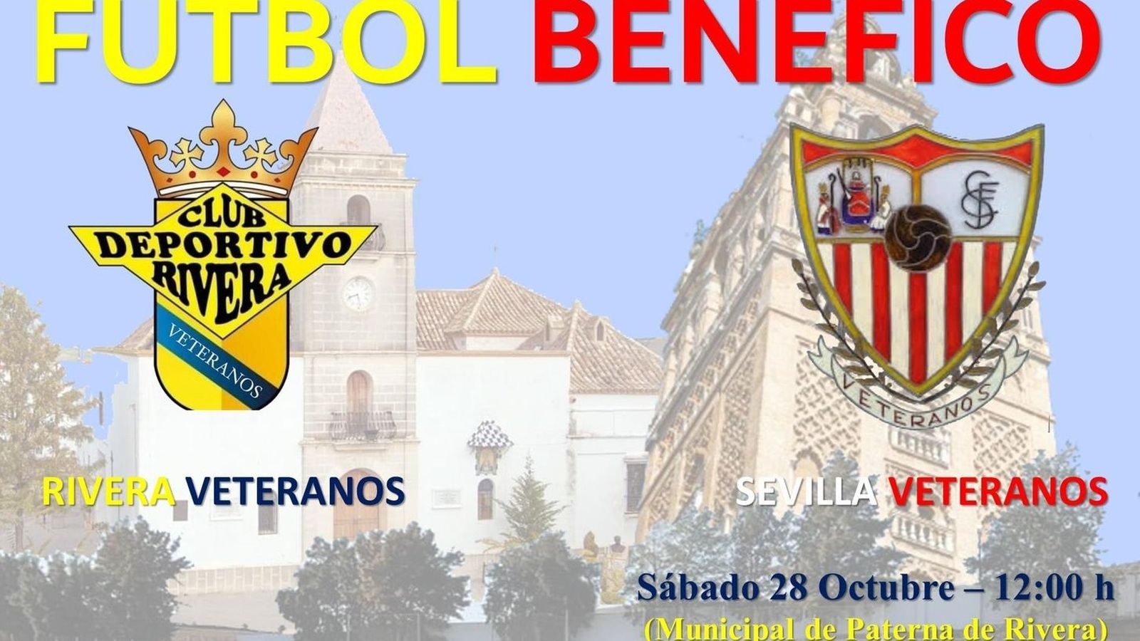 Cartel del partido benéfico que se disputará el sábado 28 de octubre.