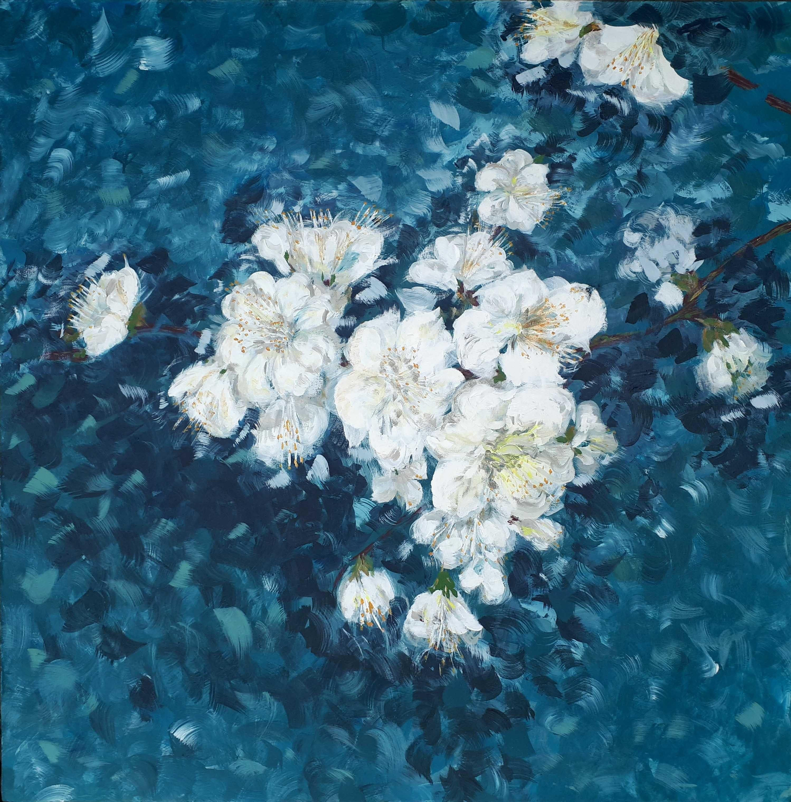 Una de las pinturas de la exposición en Abades Triana.