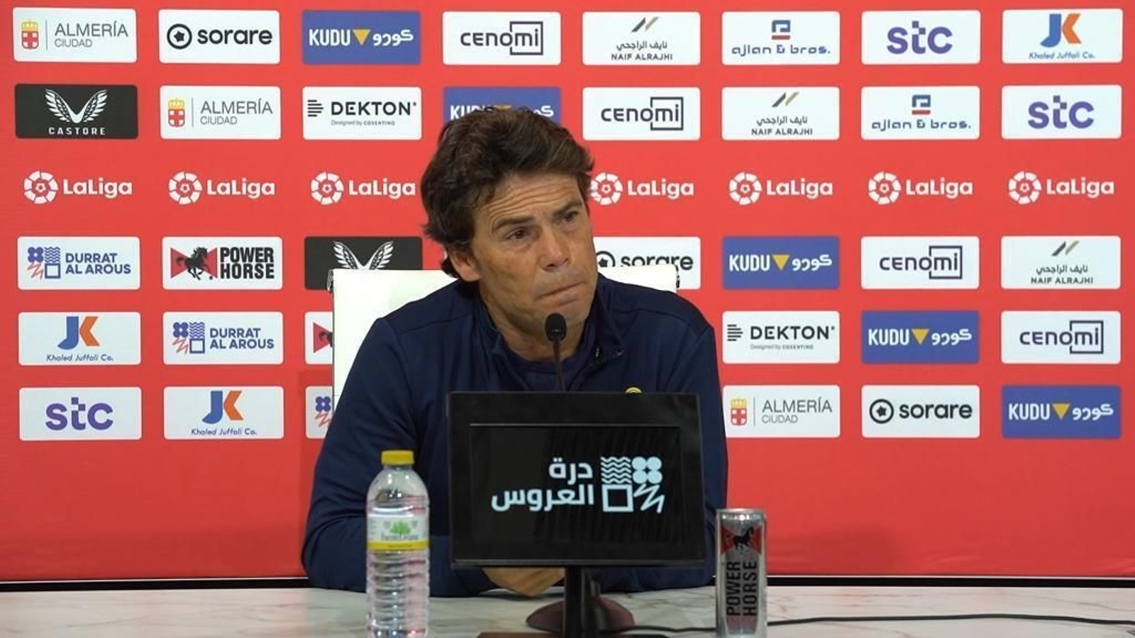 El técnico catalán, en la rueda de prensa de este viernes