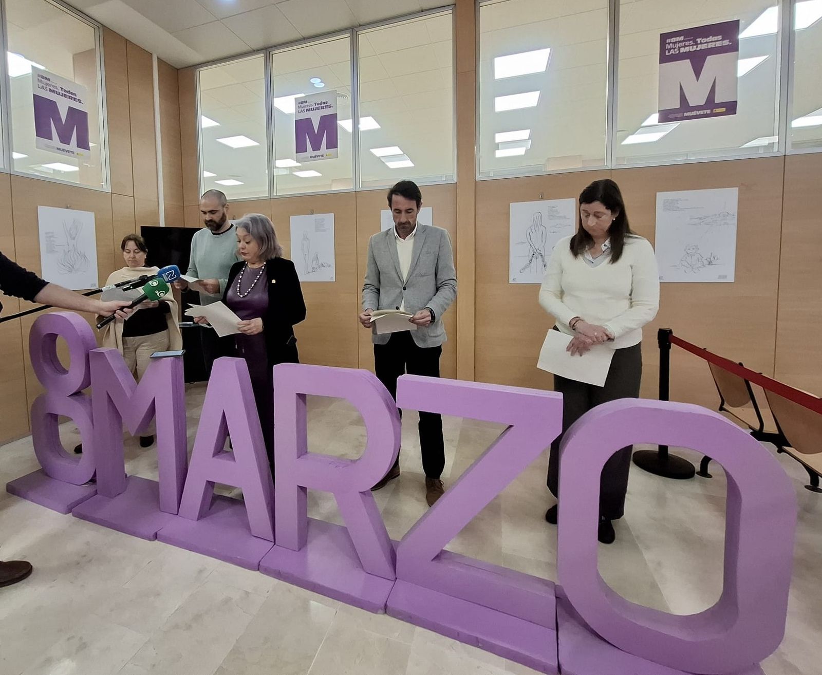 Una imagen del acto por el 8M de la Subdelegación de Gobierno en Cádiz.